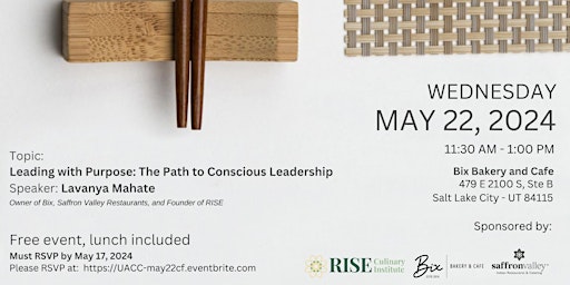 Imagen principal de Chopsticks and Forks - Leading with Purpose: The Path to Conscious Leadership