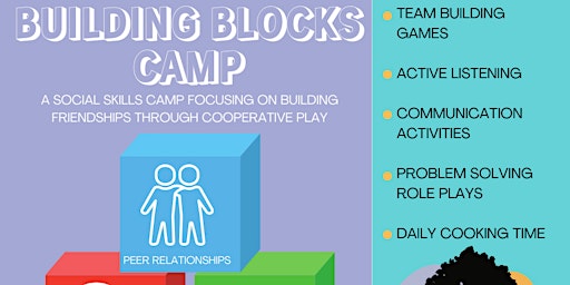 Primaire afbeelding van Children's Summer Program:  Bonus! Building Blocks (Ages 5-8)