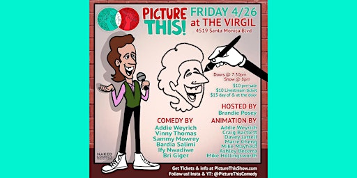Imagen principal de LIVESTREAM ONLY - Picture This!: Live Animated Comedy