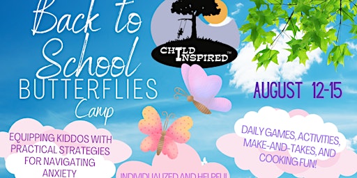 Primaire afbeelding van Children's Summer Program:  Back to School Butterflies (Ages 5-8)