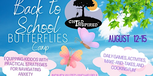 Imagem principal do evento Children's Summer Program:  Back to School Butterflies Round 2(Ages 9-12)