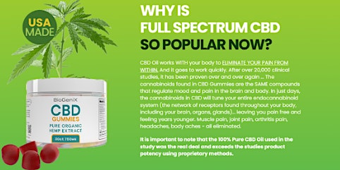 BioGeniX CBD Gummies main ingredient, an extract made from hemp, is complet primary image