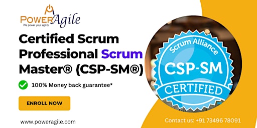 Certified Scrum Professional- ScrumMaster® (CSP-SM) Certification Training primary image