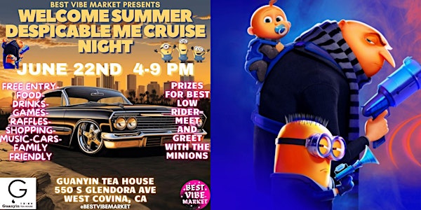 WELCOME SUMMER DESPICABLE ME CRUISE NIGHT MARKET