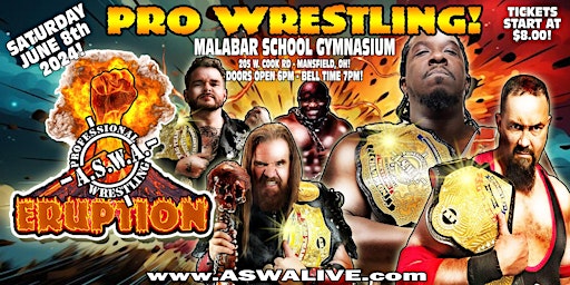 Imagem principal do evento Live Pro Wrestling: ASWA Eruption 2024!