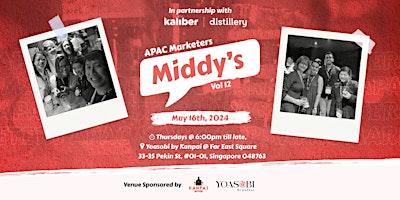APAC Marketers Middy's - 16th May primary image