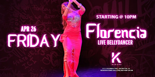 Imagem principal do evento Florencia Live Bellydancer at Kabana Lounge!