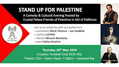 Stand Up For Palestine: A Comedy and Culture Evening Hosted by CPFP