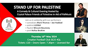 Imagem principal de Stand Up For Palestine: A Comedy and Culture Evening Hosted by CPFP