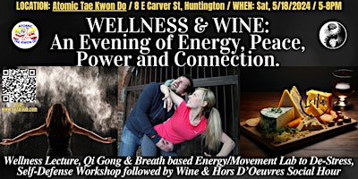 Imagem principal do evento Wellness & Wine: An Evening of Energy, Peace, Power and Connection.