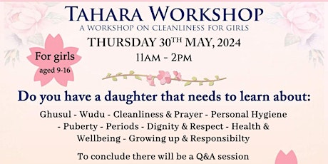 Tahara Workshop on Cleanliness for Girls