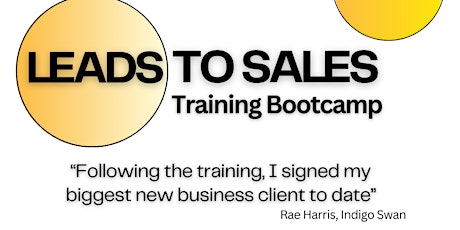 Leads to Sales Training Bootcamp