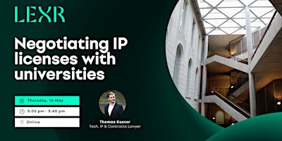 Imagen principal de Negotiating IP licenses with universities