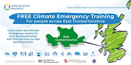 FREE Climate Emergency Training: East Dunbartonshire - Online, 18 & 25 July