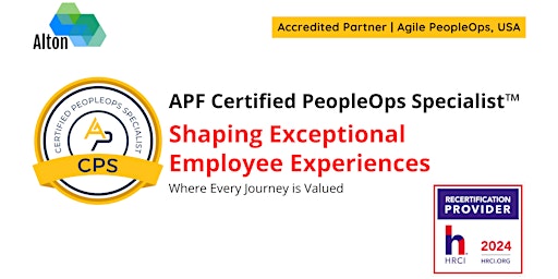APF Certified PeopleOps Specialist™ (APF CPS™) | Jun 5-6, 2024 primary image