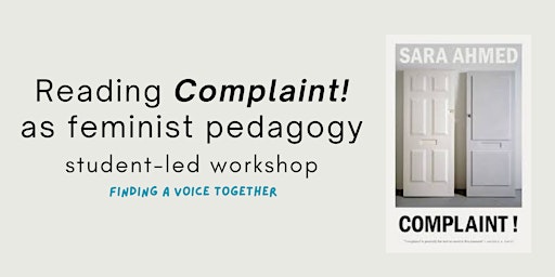 Imagen principal de Reading Complaint! as feminist pedagogy