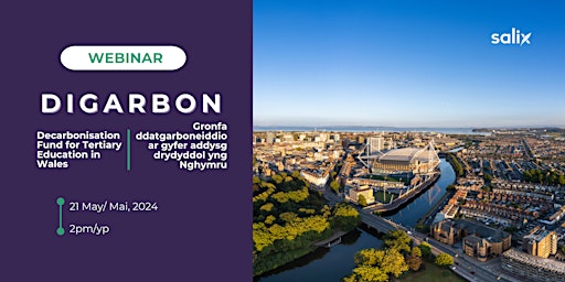 Digarbon – Decarbonisation fund for tertiary education in Wales webinar primary image