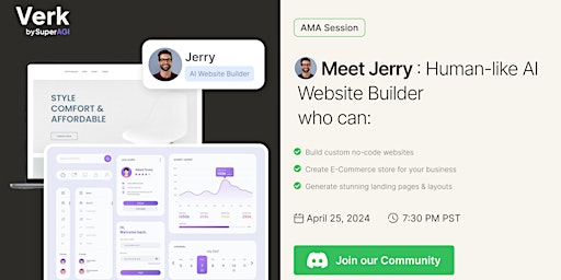 Hauptbild für Join Our AMA Session with Jerry, Your AI Website Builder