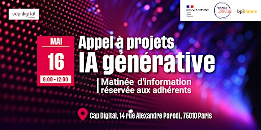 Hauptbild für Matinée d’information – Appel à projets IA générative