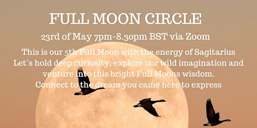 Image principale de Online Full Moon Circle 23rd of May 7pm-8.30pm BST