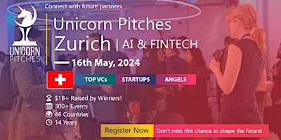 UNICORN PITCHES ZURICH | AI & FINTECH | TOP VC FUNDS & STARTUPS primary image