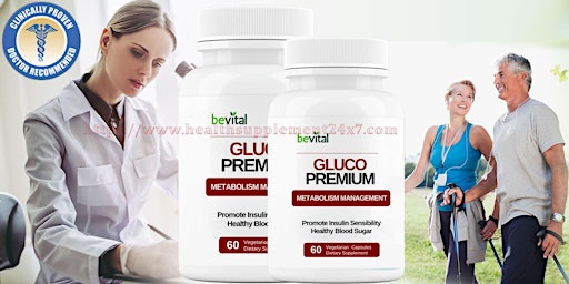 Gluco Premium [Official By Bevital] Natural Blood Sugar Solution for Type-2 Diabetes! primary image