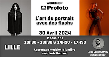 Logo for event Workshop - Apprenez l'art du portrait avec les flashs Profoto