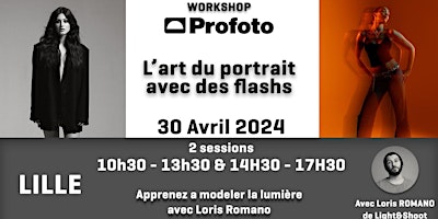 Logo for event Workshop - Apprenez l'art du portrait avec les flashs Profoto