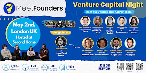 MeetFounders Venture Capital Night (May 2024- London) In-Person Event  primärbild