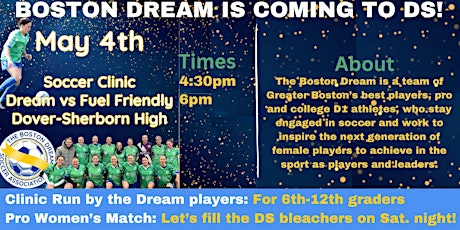 Boston Dream Women's Semi-Pro Soccer Match & Youth Clinic