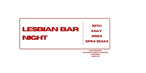 Imagem principal do evento LESBIAN BAR NIGHT