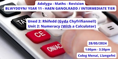 Imagem principal do evento Adolygu TGAU Rhifedd CANOLRADD - GCSE INTERMEDIATE Numeracy Revision