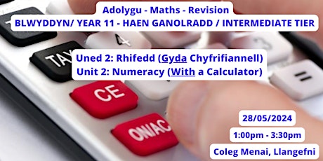 Adolygu TGAU Rhifedd CANOLRADD - GCSE INTERMEDIATE Numeracy Revision