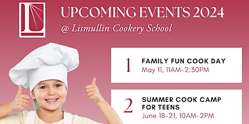 Meath Cookery School - Summer Cook Camps, Family Fun Cook Days primary image