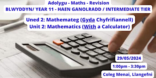 Primaire afbeelding van Adolygu TGAU Mathemateg CANOLRADD - GCSE INTERMEDIATE Maths Revision