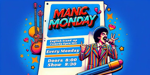 Primaire afbeelding van English Stand Up Comedy Show in Friedrichshain - Manic Monday Open Mic