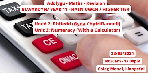 Hauptbild für Adolygu TGAU Rhifedd UWCH - GCSE HIGHER Numeracy Revision