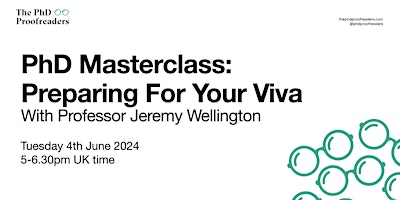 Imagem principal de PhD Masterclass: Preparing For Your Viva