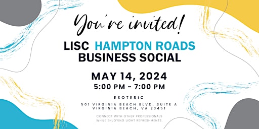 Imagem principal do evento LISC Hampton Roads Business Social