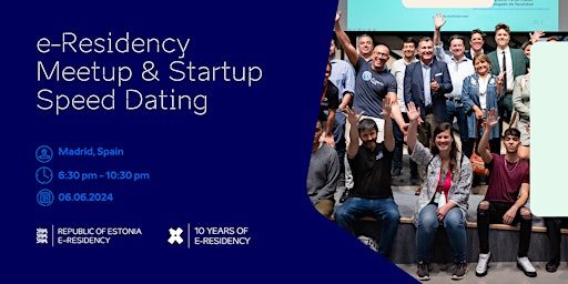 Primaire afbeelding van E-Residency Meetup and Startup Speed Dating in Madrid