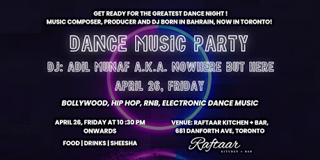 Bollywood, Hip Hop and Electronic Dance Music DJ Night : 10 PM to 2 AM