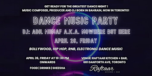 Hauptbild für Best Bollywood Party - DJ Night : 10 PM to 2 AM - Drinks | Sheesha |