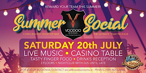 Image principale de Voodoo Summer Social - Sat July 20th Casino Night