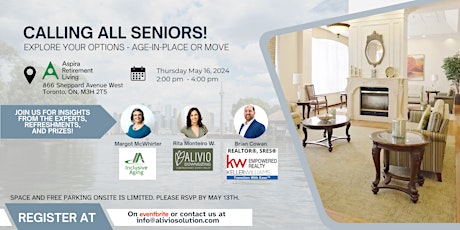 Calling all Seniors! Explore your Options - Age-in-Place or Move