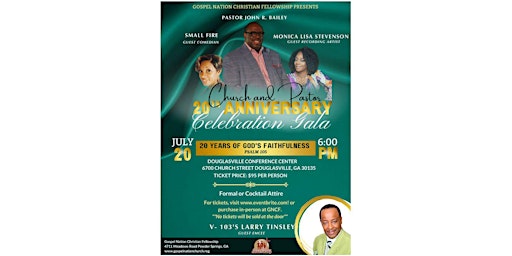 20th Church & Pastor Anniversary Gala primary image