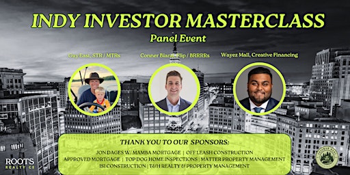 Image principale de Spring Indy Investor Masterclass | Panel Event