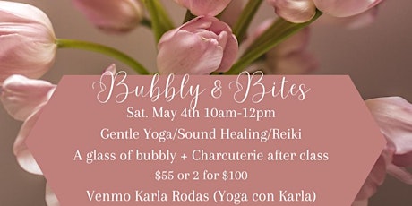 Bubbly&Bites  Gentle Yoga/Reiki/Sound Bath/Mimosas & Charcuterie