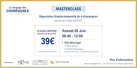 Masterclass - Dégustation Grapho-temporelle de 4 champagnes Franck Wolfert