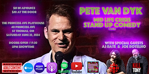 Imagem principal do evento Pete Van Dyk's "Mid Life Crisis" Stand Up Comedy Tour
