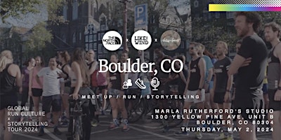 Imagem principal do evento Boulder: Global Run Culture & Storytelling Event